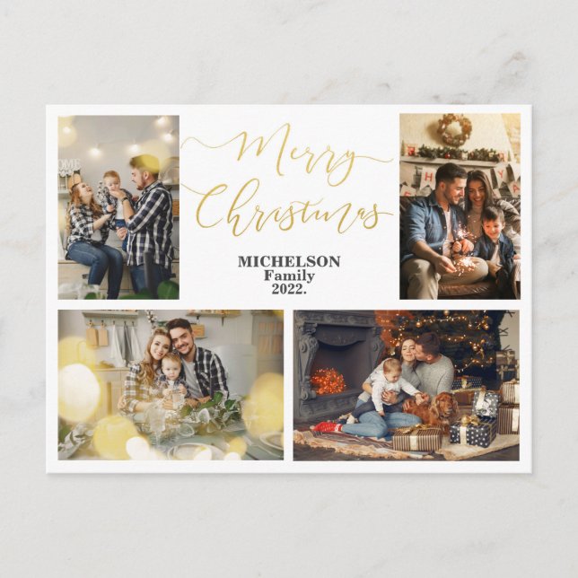Family Photo Custom Christmas Greeting Card (Front)