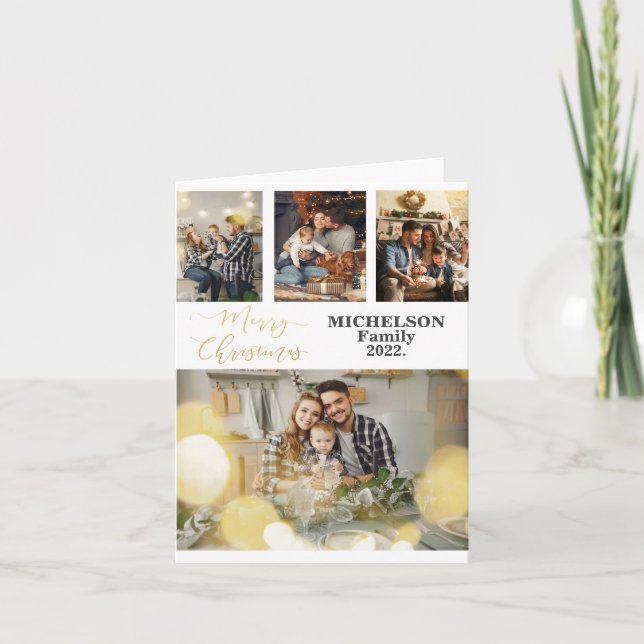 Family Photo Custom Christmas Greeting Card (Front)