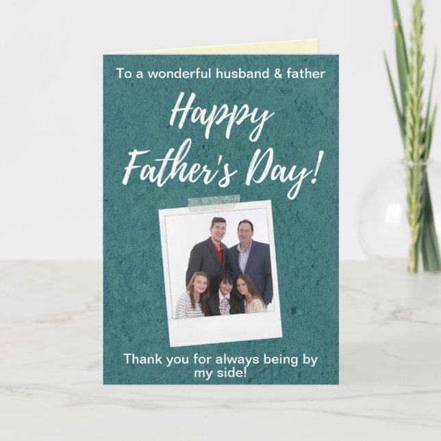 Family Photo Custom Father's Day Card (Front)