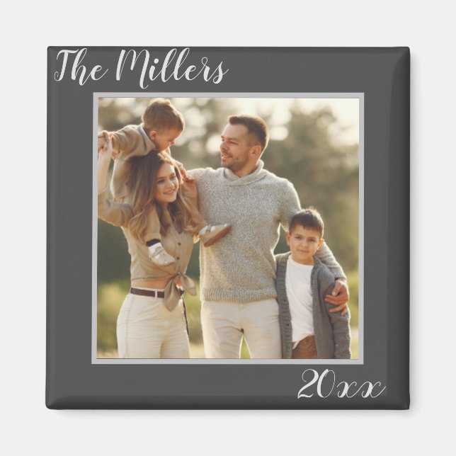 Family Photo Custom Magnet (Front)