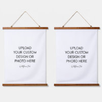 Family Photo Custom Wood Topped Wall Tapestry