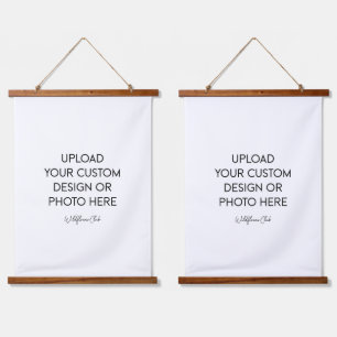 Family Photo Custom Wood Topped Wall Tapestry