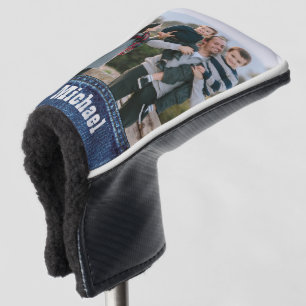 Family Photo Denim Monogrammed Name Golf Head Cover