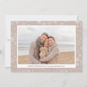 Family Photo Editable Colour Traditional Christmas Holiday Card