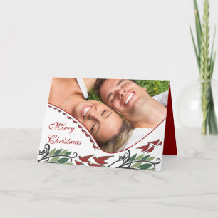 Family Photo Elegant Birds Art Nouveau Holiday