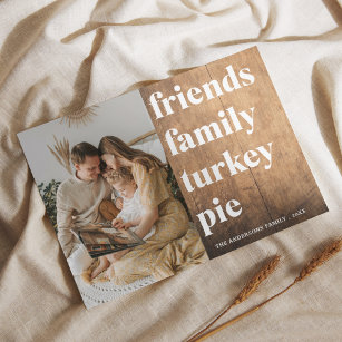 Family Photo   Friends Family Turkey Pie    Postca Postcard