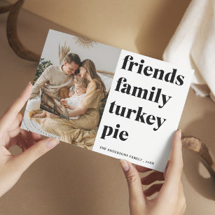 Family Photo   Friends Family Turkey Pie    Postcard