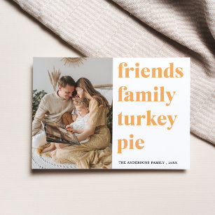 Family Photo   Friends Family Turkey Pie    Postcard