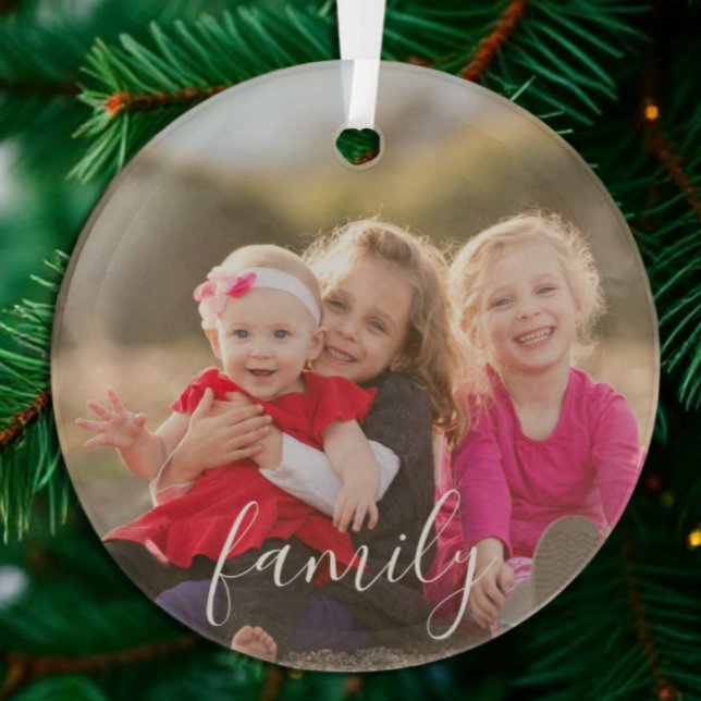 Family Photo Glass Tree Decoration (Creator Uploaded)