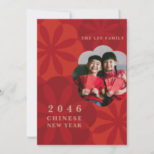 Family Photo Greeting Lunar Chinese New Year Card