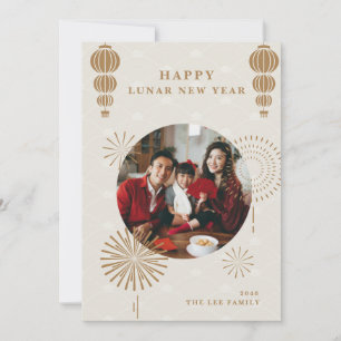 Family Photo Greeting Lunar Chinese New Year Card