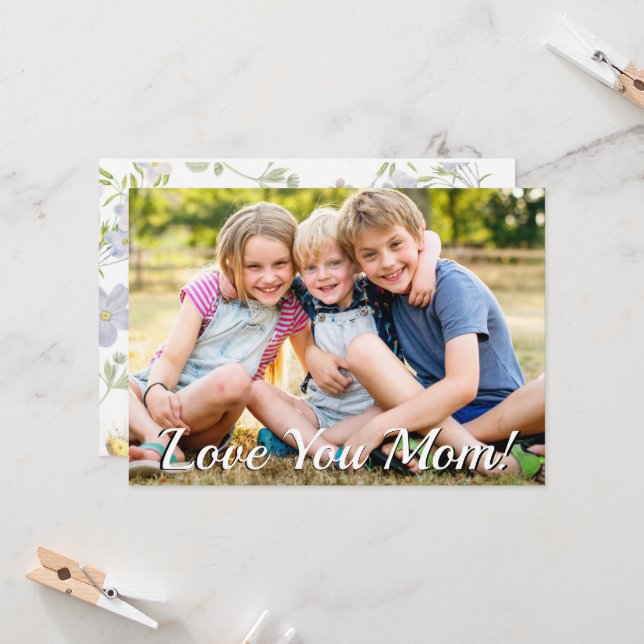 Family Photo, Happy Mother's Day Invitation (Front/Back In Situ)