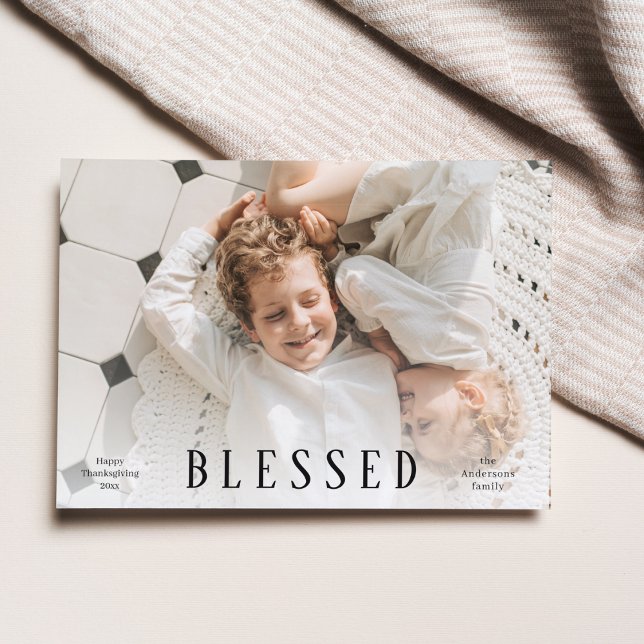 Family Photo | Happy Thanksgiving | Blessed Postcard (Creator Uploaded)
