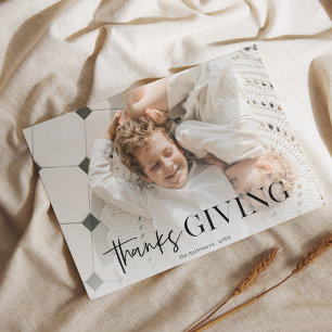 Family Photo   Happy Thanksgiving  Postcard