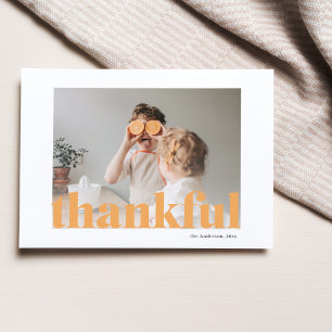 Family Photo   Happy Thanksgiving Thankful Postcar Postcard