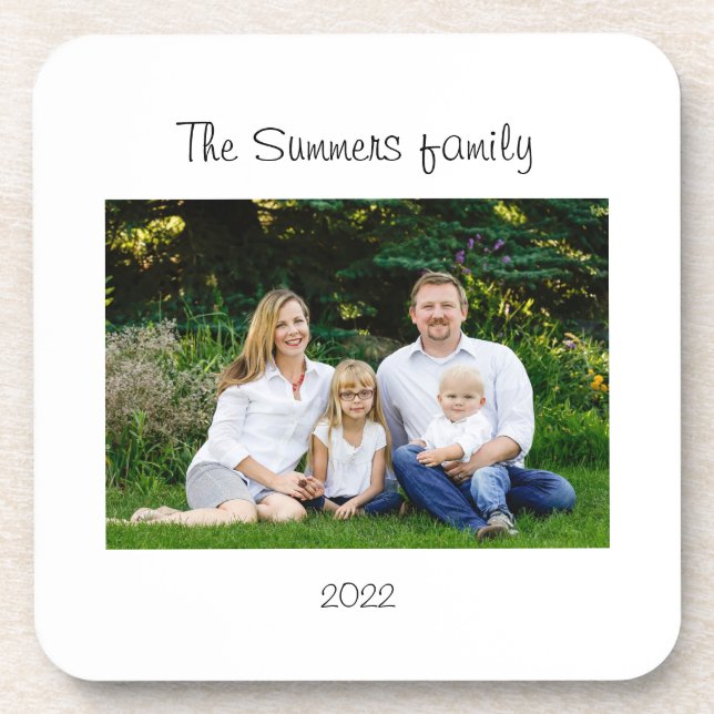 Family photo Hard plastic coasters (Front)