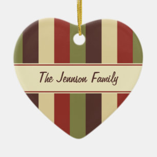 Family Photo Heart Custom Text Christmas Ornament