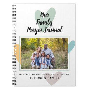 Family Photo Hearts Personalised Prayer Journal
