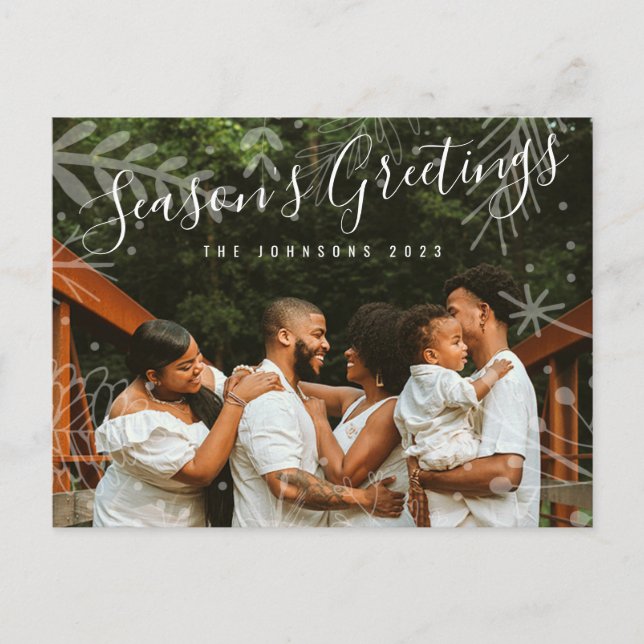 Family Photo Holiday Postcard (Front)