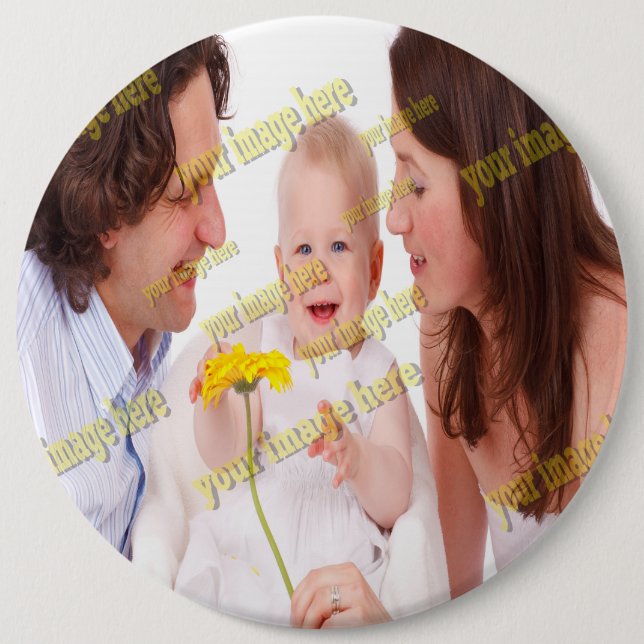 FAMILY Photo ✨ Lovely Custom  6 Cm Round Badge (Front)