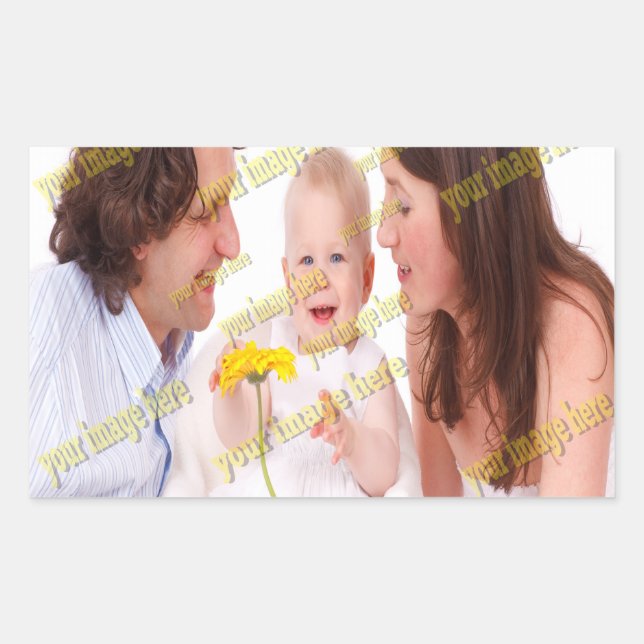 FAMILY Photo ✨ Lovely Custom  Rectangular Sticker (Front)