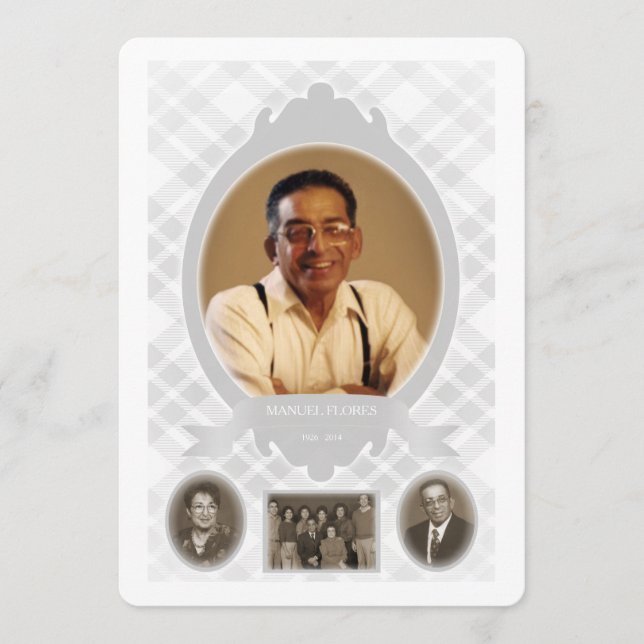 family photo memorial announcements (Front)