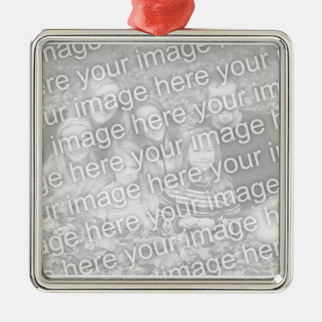 Family Photo Memories Metal Tree Decoration (Front)