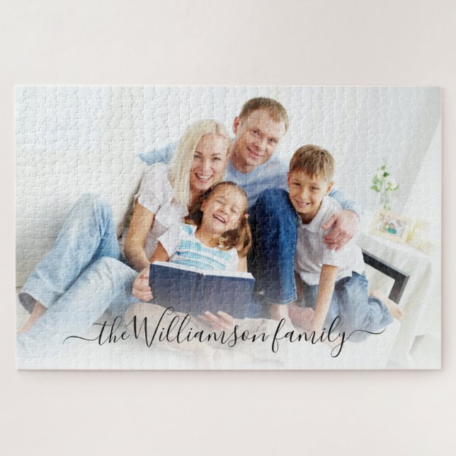 Family Photo Memories Personalised Custom Keepsake Jigsaw Puzzle (Horizontal)