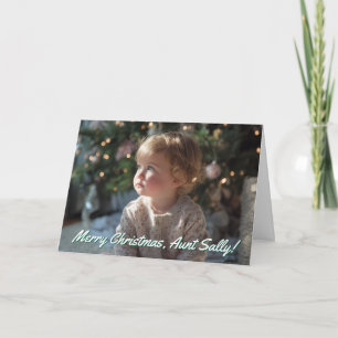 Family Photo Merry Christmas Aunt Holiday Card