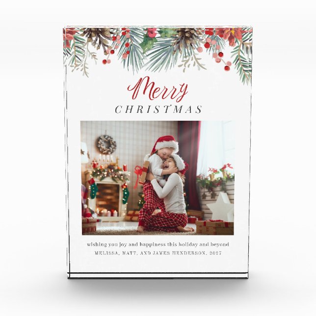 Family Photo Merry Christmas Display (Front)