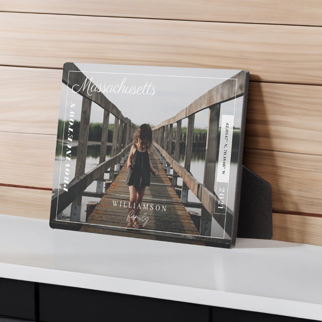 Family Photo Modern Editorial Travel Keepsake Plaque (Family Photo Modern Editorial Travel Keepsake Plaque)