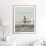 Family Photo Modern Editorial Travel Keepsake Poster<br><div class="desc">Have a special trip, family adventure, or memorable travel destination that you embarked on? Our memorable family photo travel keepsake poster is perfect for capturing your special trip and display it in your home to always remember. Modern and minimal design with bold typography makes for a memorable family trip photo...</div>