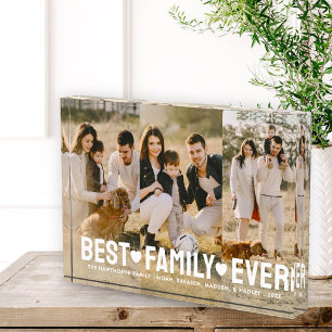 Family Photo Name Best Family Ever Collage Block