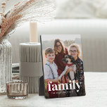 Family Photo & Name Vertical Plaque<br><div class="desc">Keep a constant reminder of your most important priority nearby with this sweet family keepsake plaque. Add a favourite vertical photo,  with "family" overlaid in white lettering along with your family name.</div>
