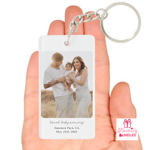 Family Photo Newborn Milestones Moments Keepsake Key Ring