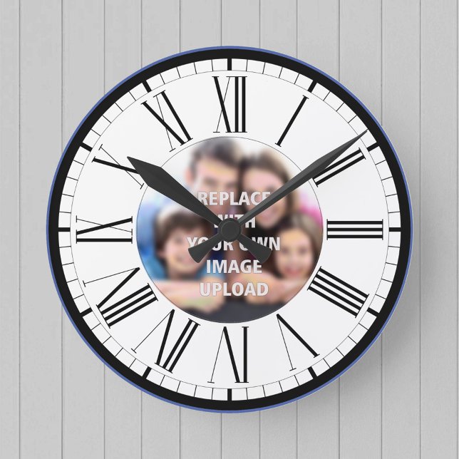 Family Photo or Loved One's Photo Round Clock (Creator Uploaded)