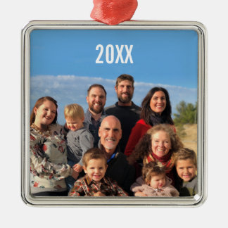 Family Photo Ornament Silver Metal Photo Ornament