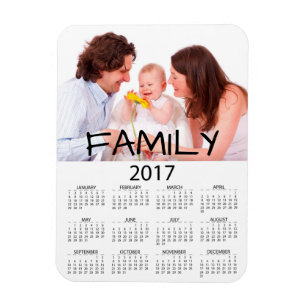 Family Photo Perosnalized 2017 Calendar Magnet