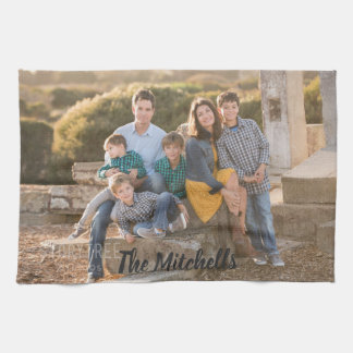 Family Photo Personalise your design Tea Towel