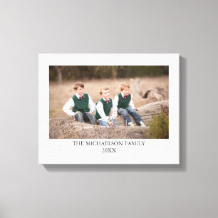 Family Photo Personalised Canvas Print