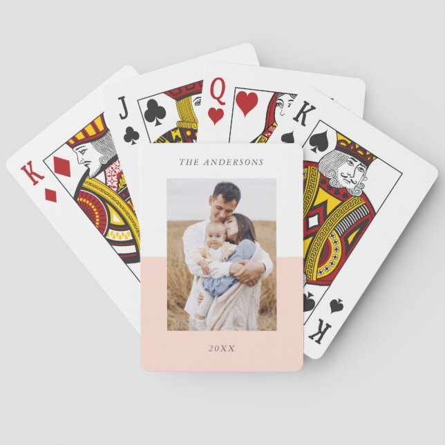 Family Photo Personalised Playing Cards (Back)