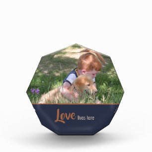 Family Photo Pet Photo Love Quote Block