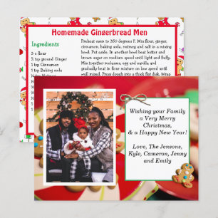Family Photo + Recipe Card Christmas Card
