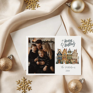 Family Photo Rustic Christmas Holiday Card