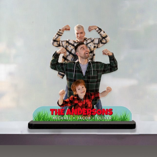 Family Photo Sculpture Cutout (Family Photo Sculpture Three Generations Cutout)
