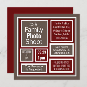 Family Photo Shoot Modern Invitation