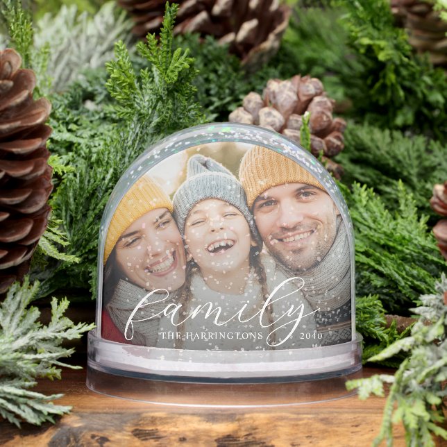 Family Photo Snow Globe (Winter)