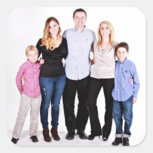 Family Photo  Square Sticker