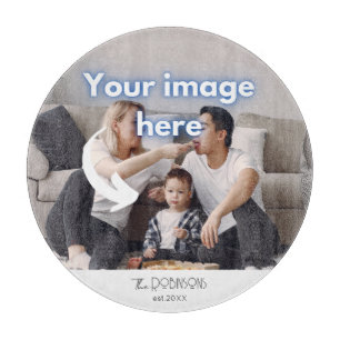 Family Photo template Housewarming Kitchen Cutting Board