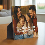 Family Photo Together Is Our Favourite Place Plaque<br><div class="desc">Showcase the moments that matter most with this personalised family photo plaque featuring your custom name and heartfelt message. A timeless addition to any shelf or mantel,  perfect for gifting or celebrating everyday togetherness.</div>